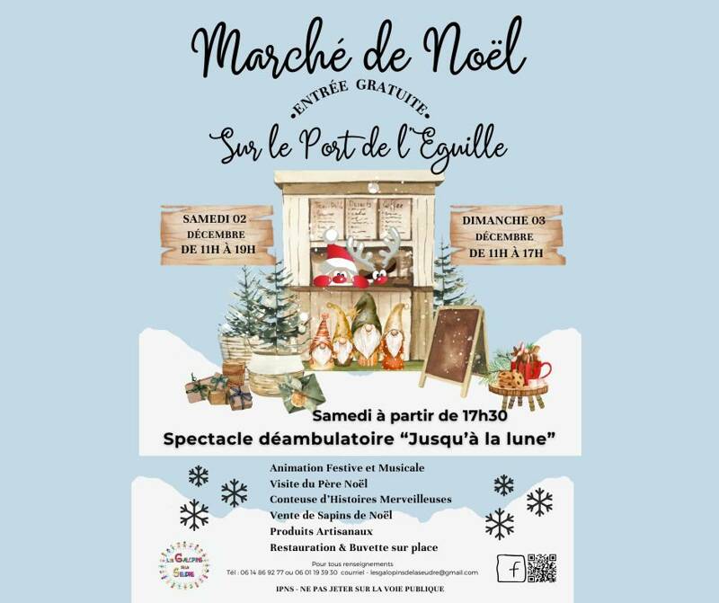 Marché de Noël sur le port de l'Eguille