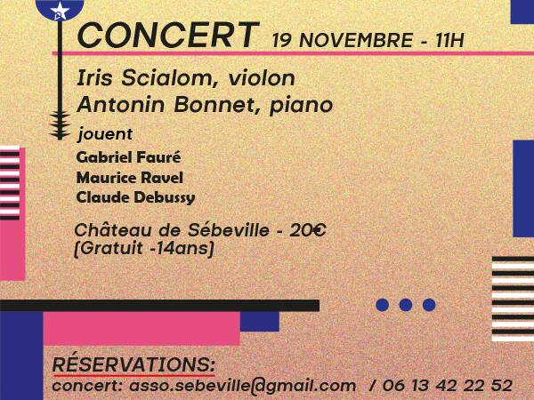 Concert: Iris Scialom & Antonin Bonnet au château de Sébeville
