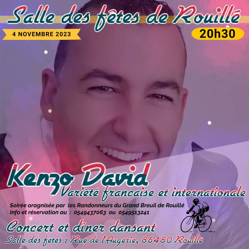 Dîner dansant avec le chanteur Kenzo David