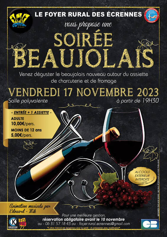 Soirée BEAUJOLAIS à LES ECRENNES