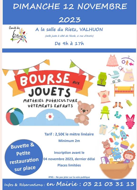 Bourse aux jouets et articles de puériculture