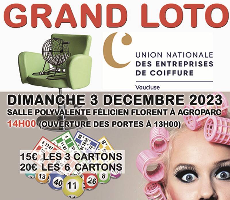 GRAND LOTO - Union Nationale des entreprises de coiffure - Vaucluse