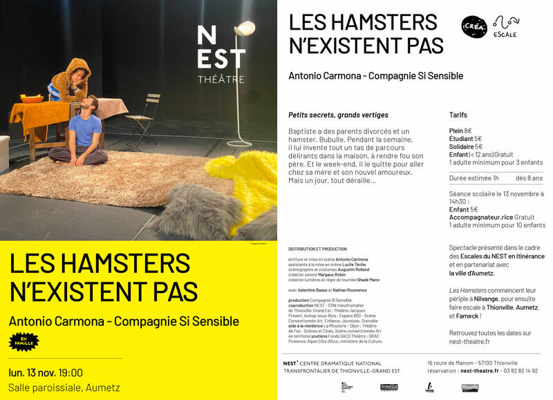 Théâtre : Les Hamsters n'existent pas