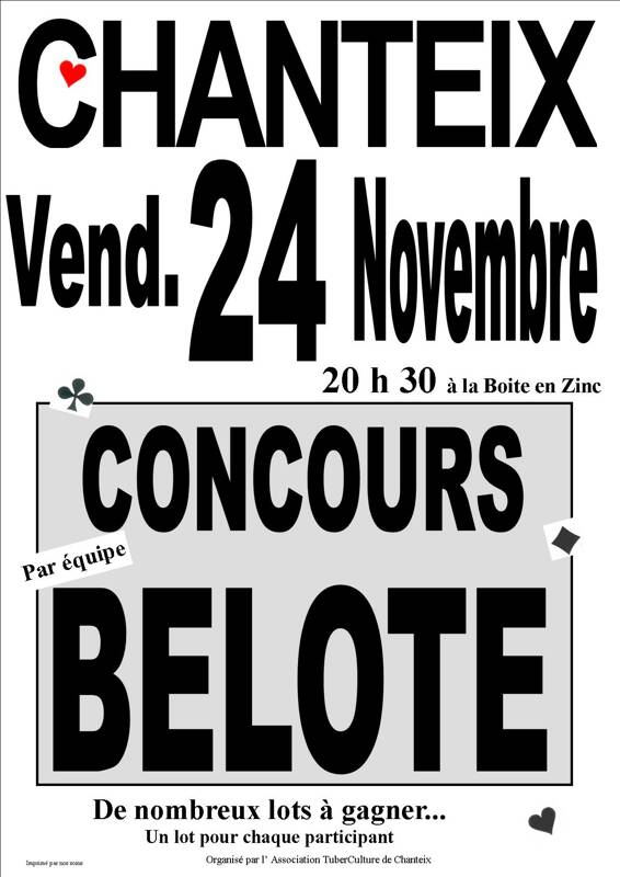 CONCOURS DE BELOTE