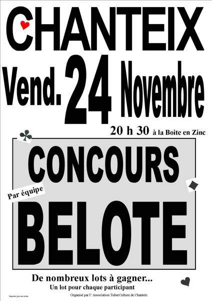 CONCOUR DE BELOTE