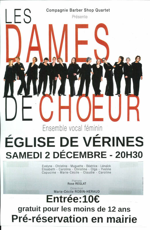 Concert des Dames de choeur à Vérines
