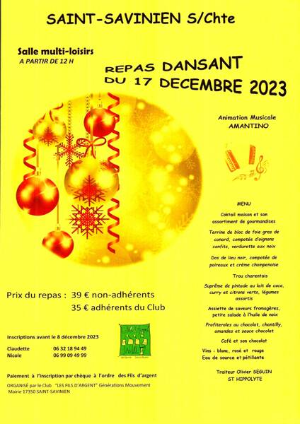 REPAS DANSANT DE NOËL