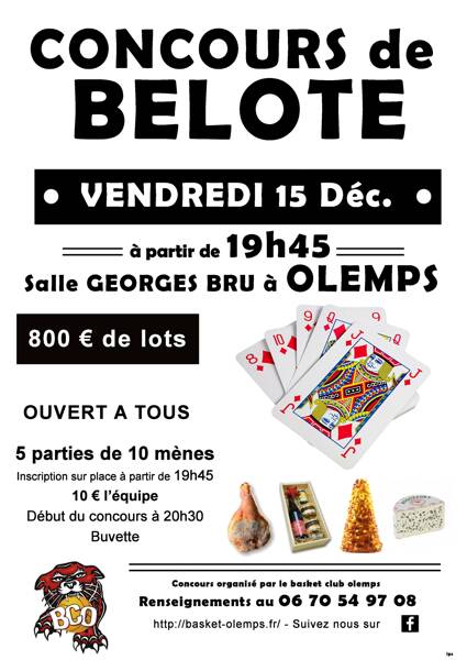 Concours de belote Olemps