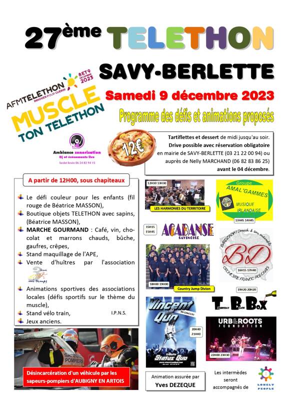 TELETHON SAVY-BERLETTE 2023