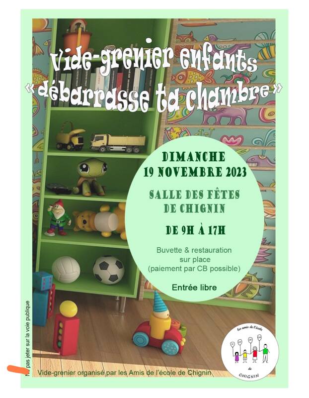 Vide grenier pour enfants Débarrasse ta Chambre