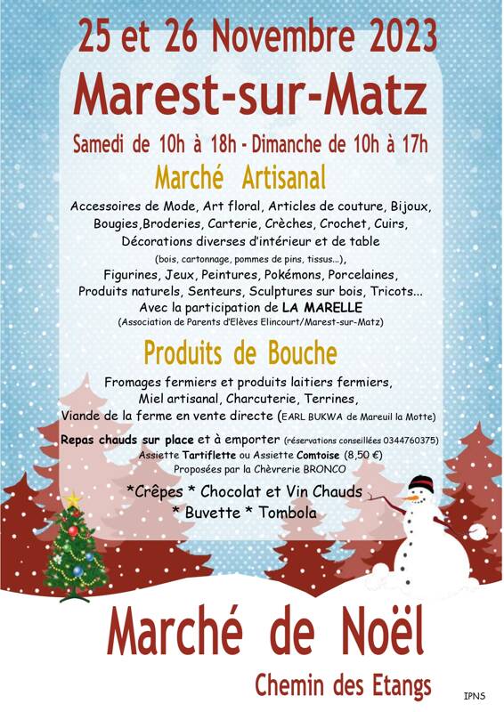 MARCHÉ DE NOEL 2023 MAREST-SUR-MATZ