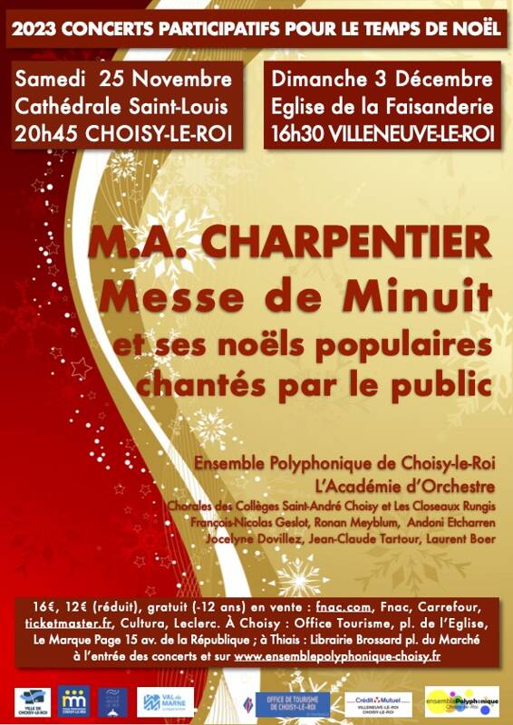 Messe de Minuit de Marc-Antoine Charpentier et ses noëls populaires chantés par le public