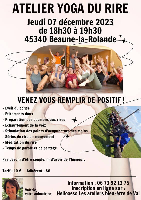 Atelier YOGA DU RIRE à Beaune-la-Rolande