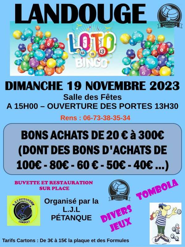 LOTO le DIMANCHE 19 NOVEMBRE