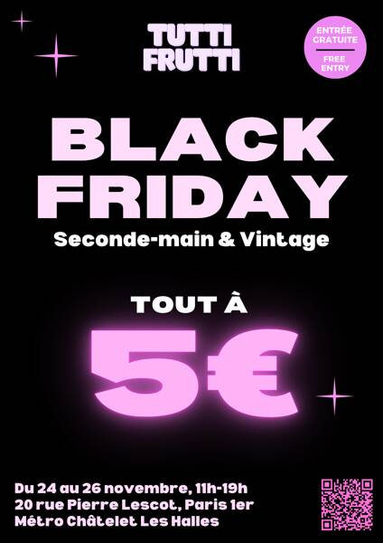 Pop-up Vintage Black Friday tout à 5€