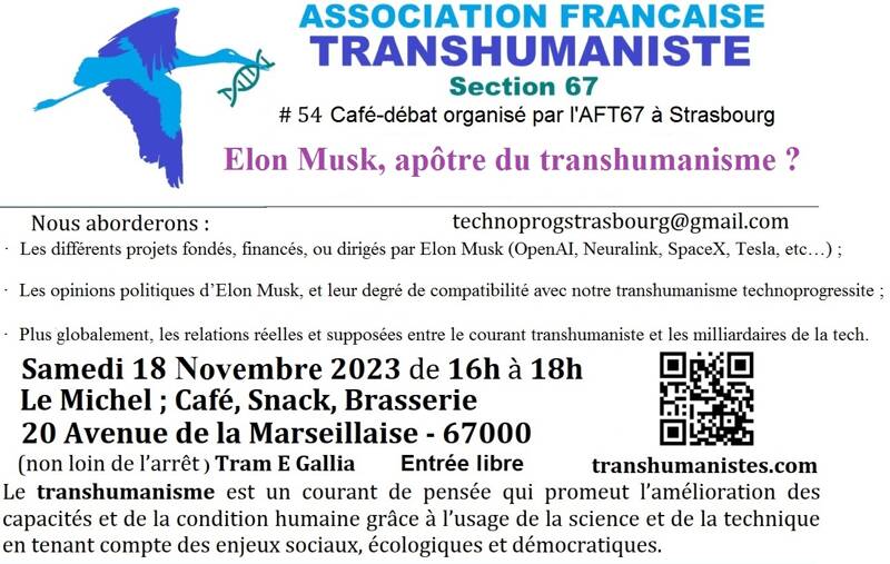 Conférence : Elon Musk ; Apôtre du Transhumanisme ?