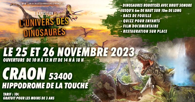 Univers des dinosaures craon