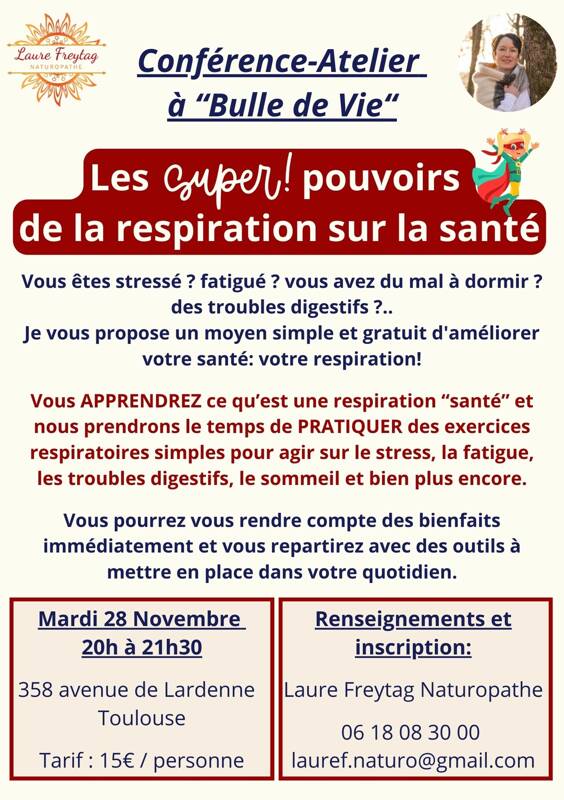Atelier Les Super Pouvoirs de la Respiration