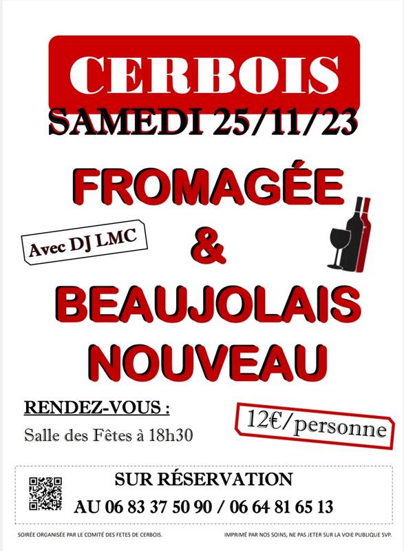 Fromagée beaujolais nouveau années 80