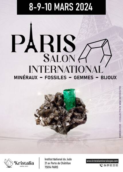 Salon de minéralogie et gemmologie de Paris 08-10 Maris 2024