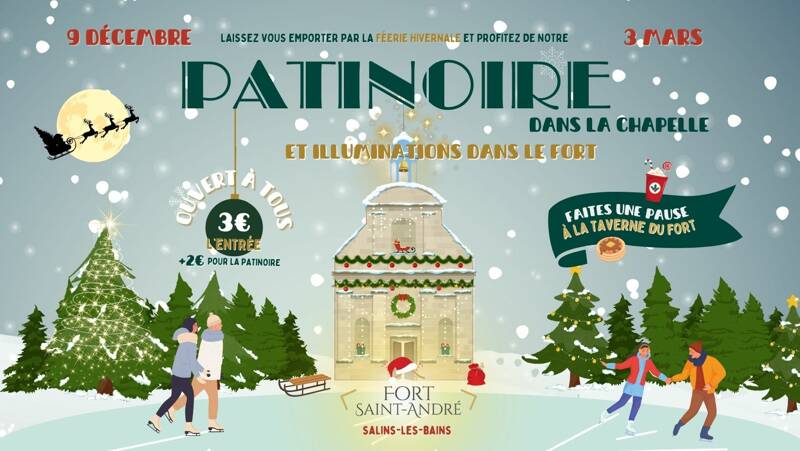 Patinoire et féerie hivernale au Fort Saint-André