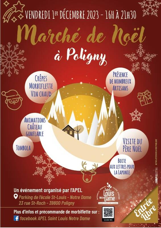 Marché de noël de l'école Saint Louis Notre Dame de Poligny