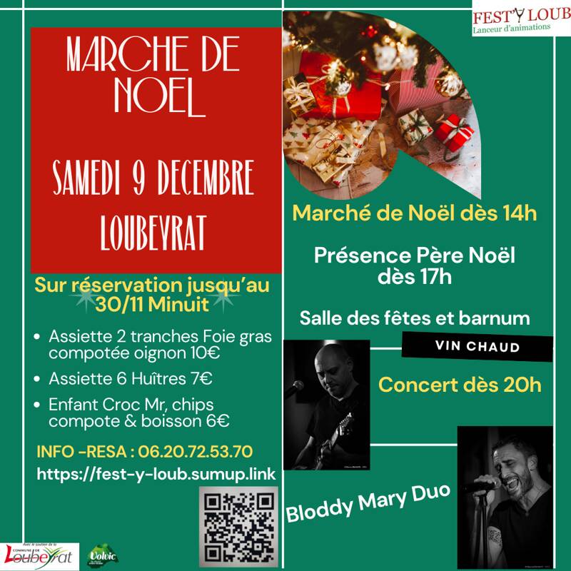 MARCHE DE NOEL CONCERT HUITRE ET FOIE GRAS LOUBEYRAT