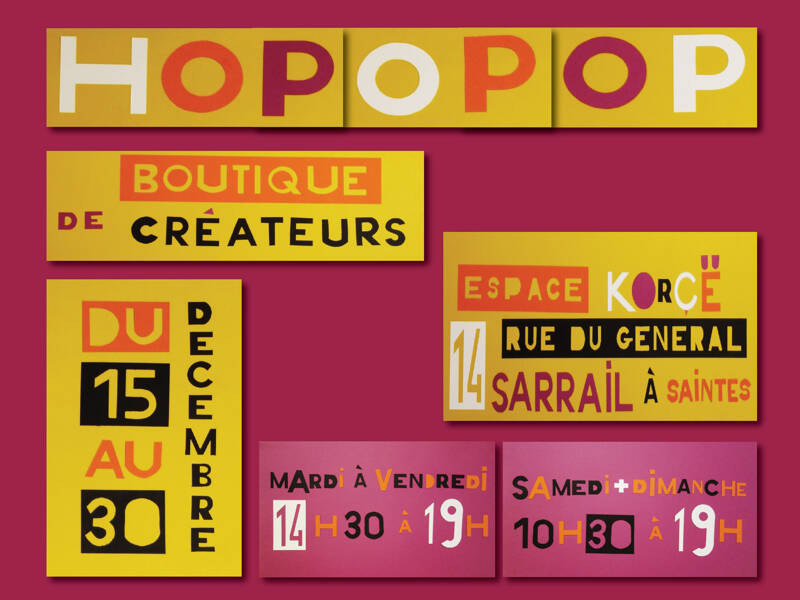 Boutique Ephémère de Créateurs HOP POp POp à Saintes