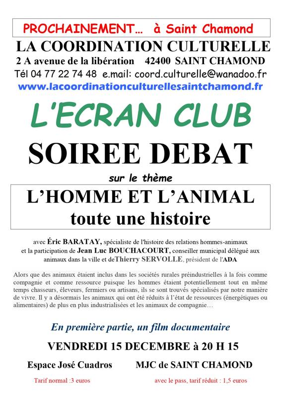 L'homme et l'animal, toute une histoire