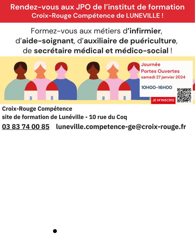 Journée Portes Ouvertes Croix-Rouge Compétence à Lunéville