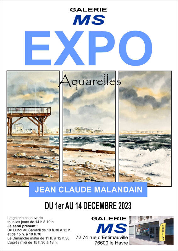 exposition d' aquarelles de J-C malandain