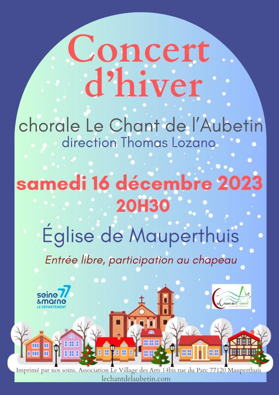 Concert d'hiver de la chorale Le Chant de l'Aubetin