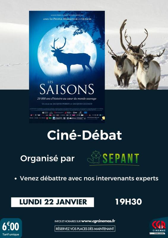 Ciné-débat organisé par La Sepant : Les saisons