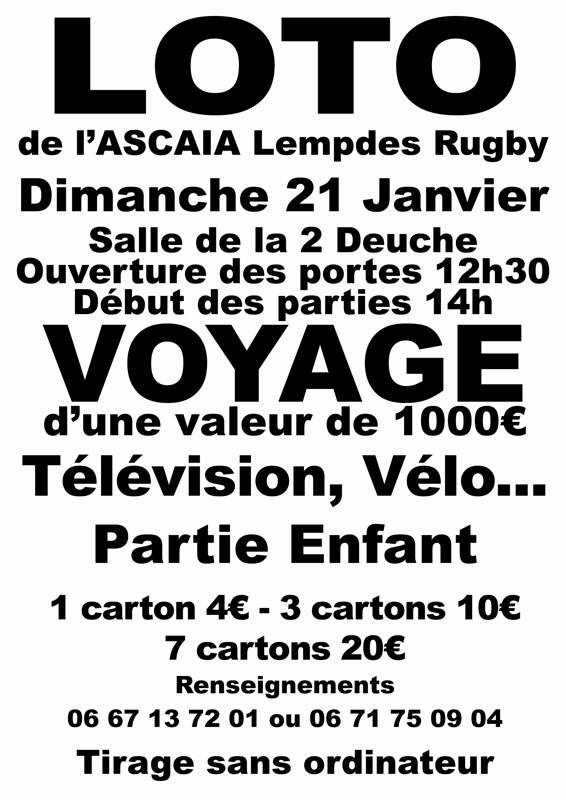 LOTO ASCAIA LEMPDES RUGBY