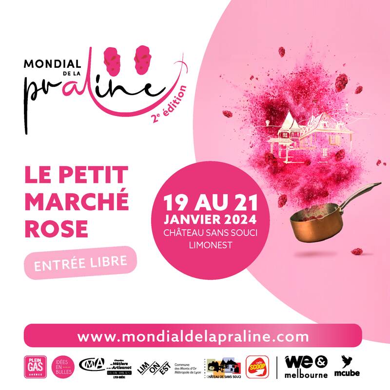 MONDIAL DE LA PRALINE : Le Petit Marché Rose, du 19 au 21 janvier 2024