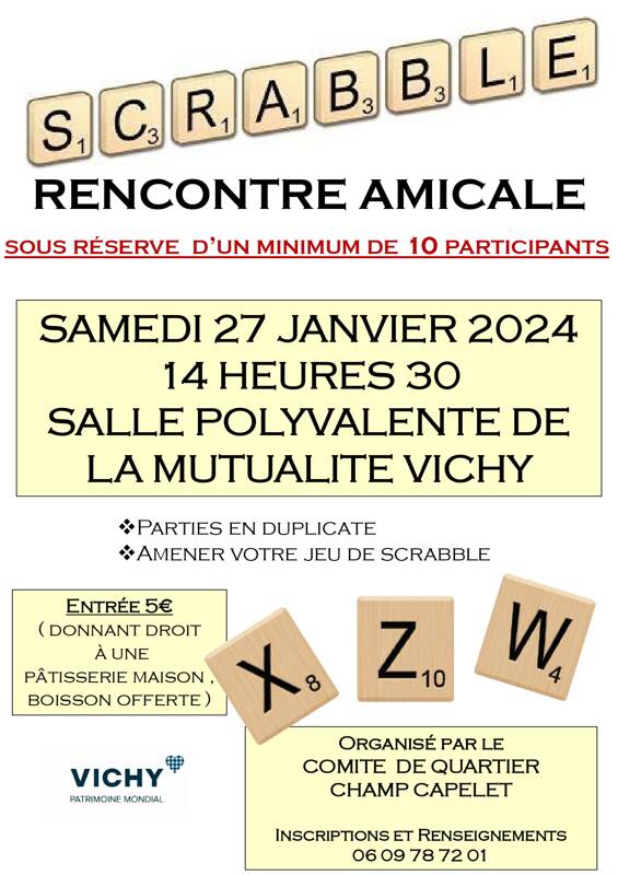 RENCONTRE AMICALE DE SCRABBLE