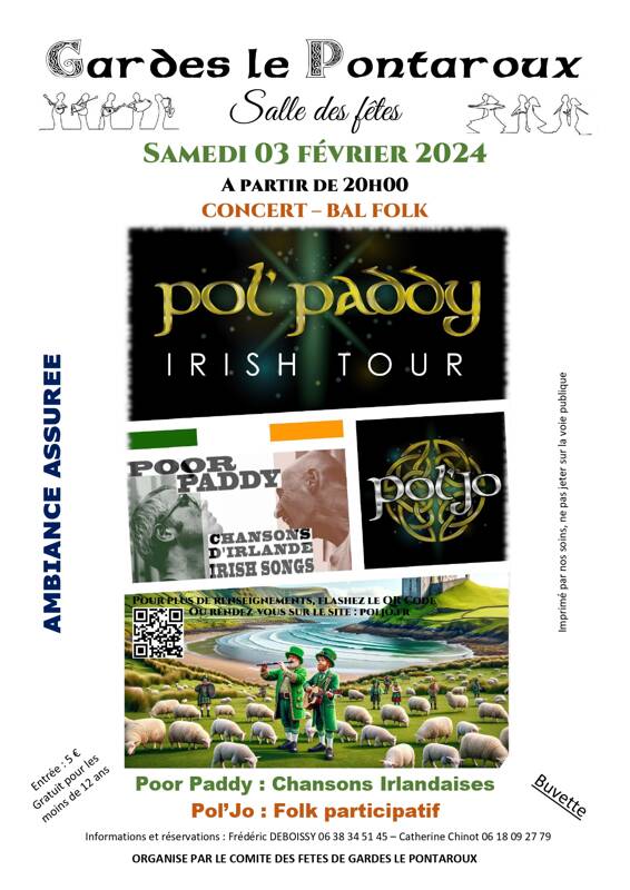 CONCERT CHANSONS IRLANDAISES SUIVI D'UN BAL FOLK