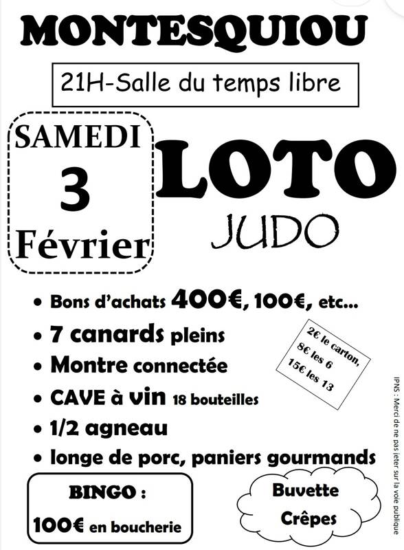 Loto du Judo de Montesquiou