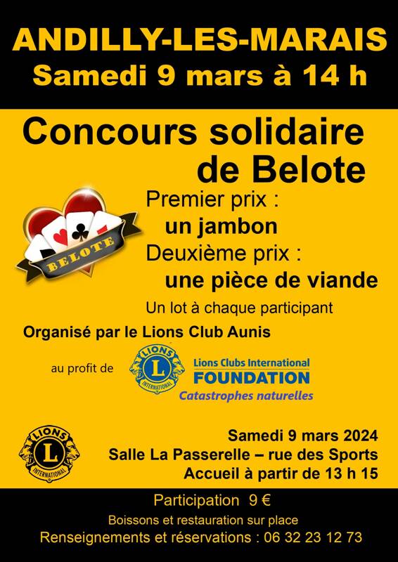 Concours de belote solidaire