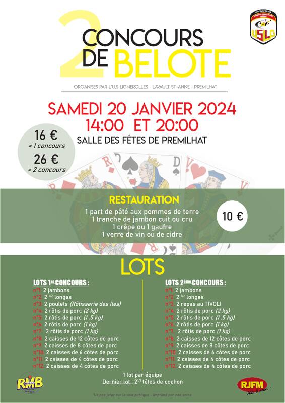 DOUBLE CONCOURS DE BELOTE