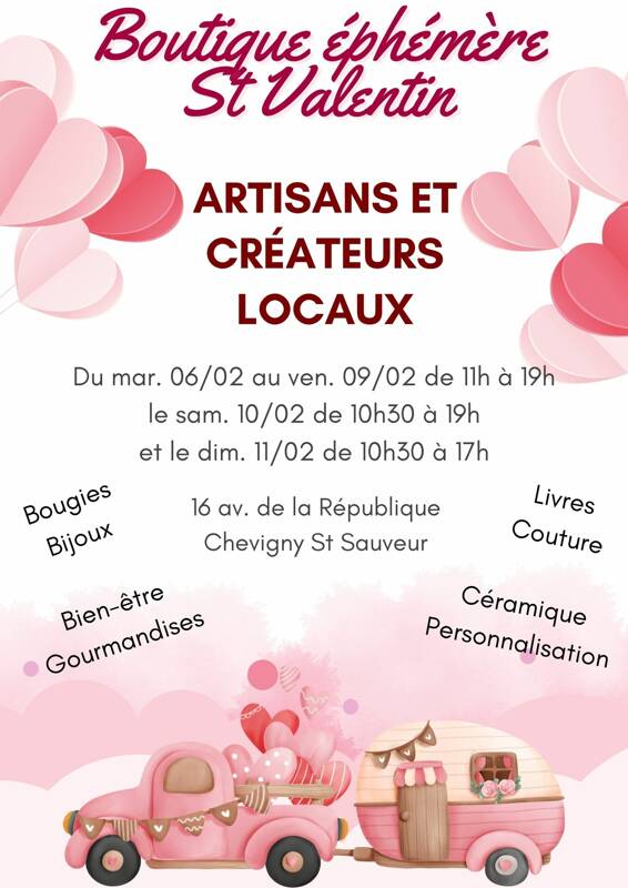 Boutique éphémère de la St Valentin