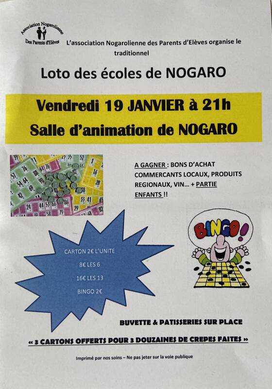 Loto des écoles NOGARO