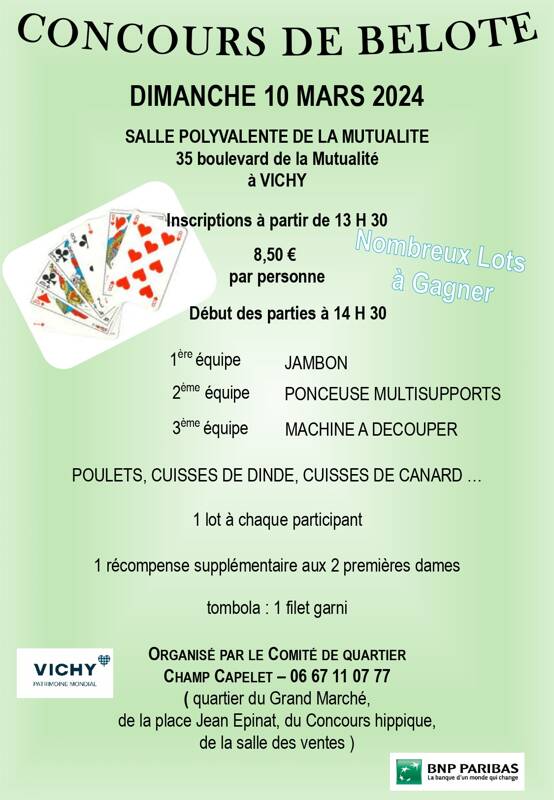 CONCOURS DE BELOTE