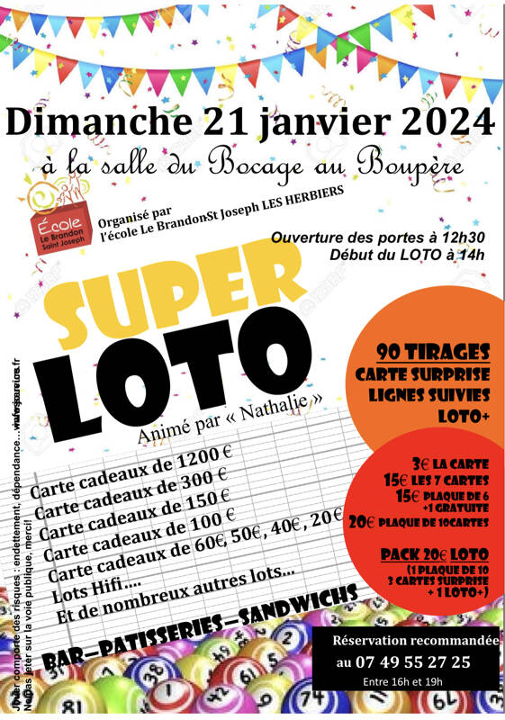 Super LOTO animé par Nathalie - 21 janvier