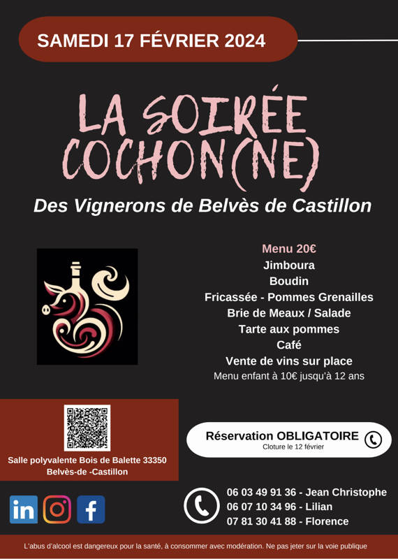 La soirée cochon(ne) des vignerons de Belves