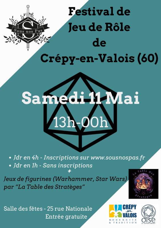 3e Festival du Jeu de Rôle de Crepy-en-Valois (60-Oise)