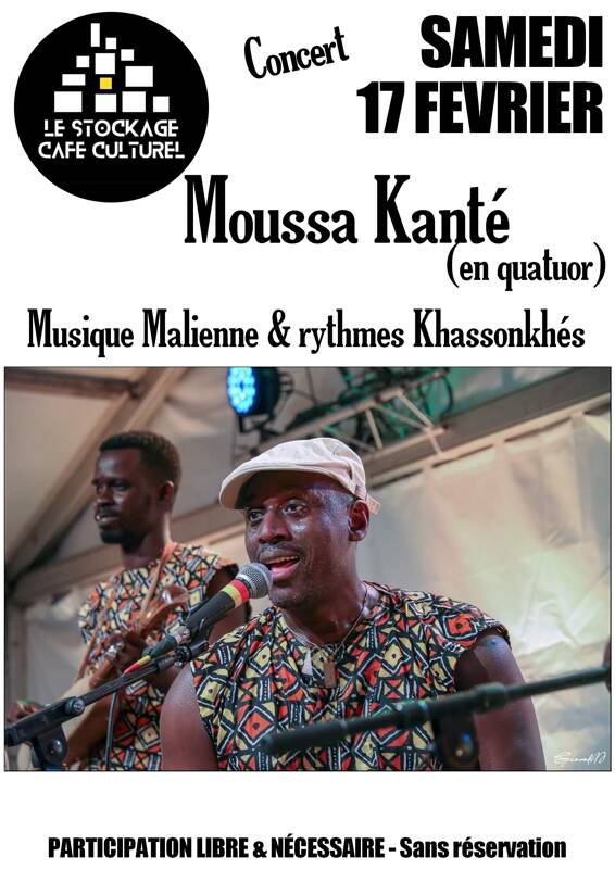 Concert de Moussa Kanté (en quatuor) au Stockage