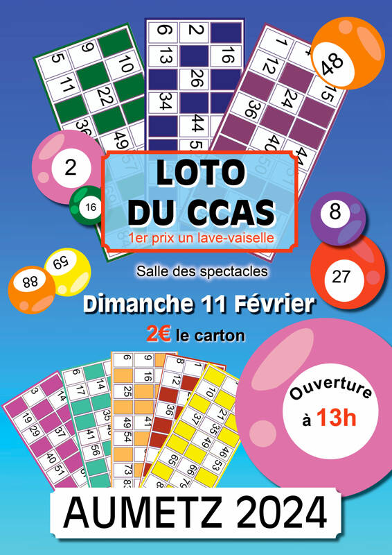 Grand LOTO du CCAS d'Aumetz dès 13H