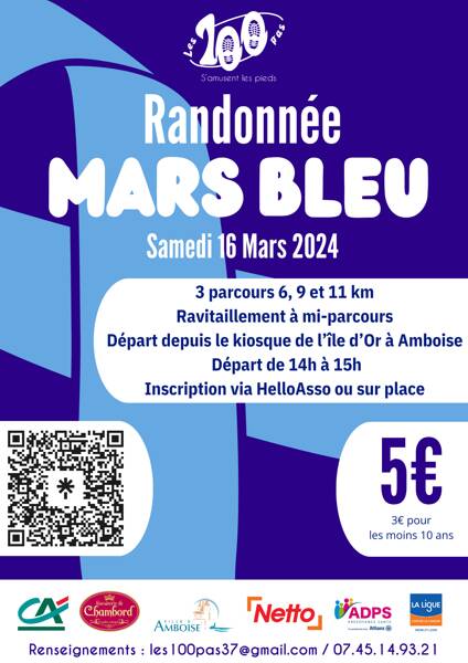 Randonnée Mars Bleu Samedi 16 Mars 2024