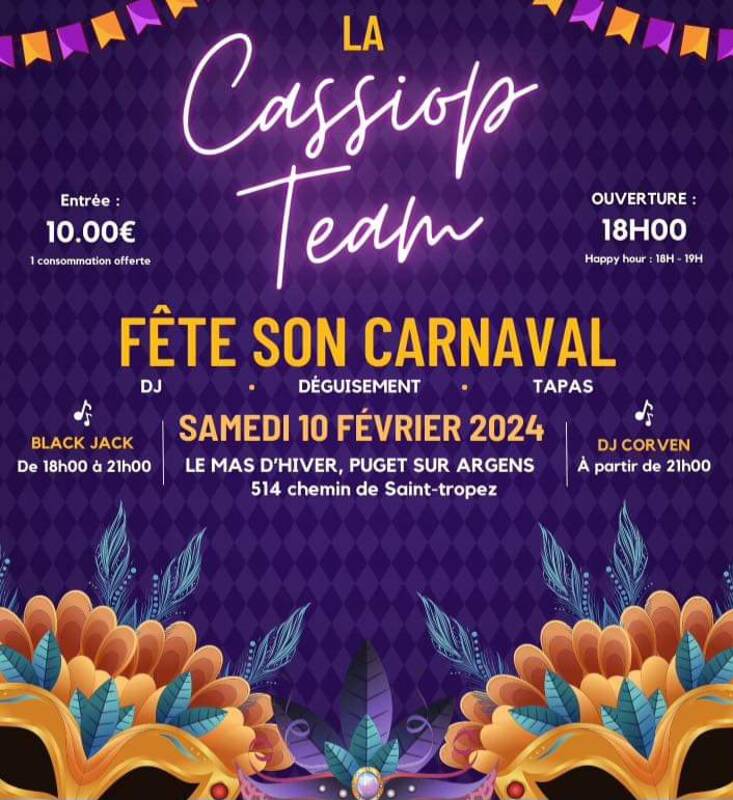 SOIRÉE CARNAVAL DE LA CASSIOP'TEAM